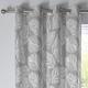 Fusion - Matteo - 100% Cotton Pair of Eyelet Curtains - Grey - 90" Width x 90 Drop (229 x 229 cm)