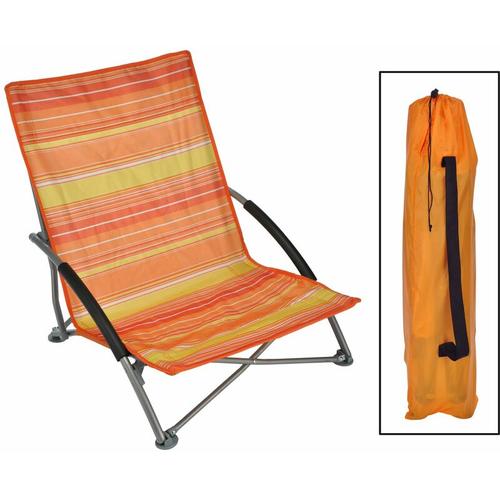 Strandstuhl mit Tasche 600D Oxford – orange- Campingstuhl Klappstuhl Angelstuhl Faltstuhl