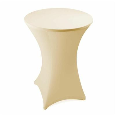 Stehtischhusse Stretch Stehtisch ø 60 70 80 cm Husse Tisch Hussen Bistrotisch 60cm ø / Beige Image