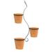 Gracie Oaks 3-Piece Metal Hanging Planter Metal in Yellow | 36 H x 12 W x 10 D in | Wayfair C438EB9CAAEC4E27A78D9D4B21DD97E7