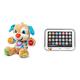 Fisher-Price FPM50 - Lernspaß Hündchen, deutschsprachig, ab 6 Monaten & -Price CDG57 - Lernspaß Tablet, grau