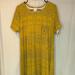 Lularoe Dresses | Euc Lularoe Carly Gold Print L | Color: Gold | Size: L