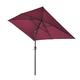Outdoor Patio Garden Parasol 3x2m Sun Shade Umbrella Canopy w/Crank Tilt UV protection - Wine Red