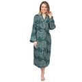 Cyberjammies Penny Ladies Dressing Gown White Ditsy Love Hearts on Green Long Robe (4935) (8)