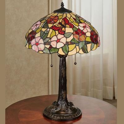 Spring Blossoms Stained Glass Table Lamp Multi Pas...