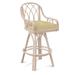 Braxton Culler Edgewater 24" Swivel Counter Stool Upholstered/Wicker/Rattan in Brown | 39 H x 22 W x 24 D in | Wayfair 914-012/0863-93/HAVANA