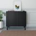 Sango Merk 2 - Door Accent Cabinet Wood in Black | 29 H x 31.5 W x 16.5 D in | Wayfair 7237BK581A5Q82