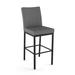 Darby Home Co Driggers Counter & Bar Stool Upholstered/Metal in Gray/Black | 40.5 H x 17.5 W x 22.75 D in | Wayfair