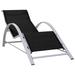 Latitude Run® Patio Lounge Chair Porch Poolside Sunbed Backyard Sunlounger PVC-coated polyester Metal in Black | Wayfair