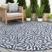 Blue/Navy 63 x 0.04 in Area Rug - Lark Manor™ Poseidon Floral Navy/White Indoor/Outdoor Area Rug Polypropylene | 63 W x 0.04 D in | Wayfair