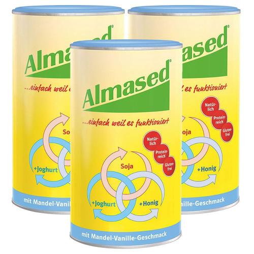 3x Almased Vitalkost Mandel-Vanille Pulver 3x500 g