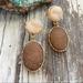 Anthropologie Jewelry | Beautiful Druzy Quartz Earrings | Color: Brown/Cream | Size: Os