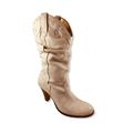 Jessica Simpson Shoes | Jessica Simpson White Leather Fashion Cowboy Boots | Color: Cream | Size: 7.5