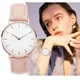 Montre-bracelet élégante en cuir blanc pour femme robes simples pour femme montre décontractée