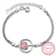 Vrai. Bijoux fins en argent Sterling 925 8mm pierre de Quartz fraise naturelle dans le Bracelet à