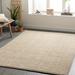 Abiera 8' x 10' Modern Handmade Wool Solid Wool Charcoal/Light Beige/Peach Area Rug - Hauteloom