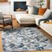 Tarragona 9'2" x 12' Modern Contemporary Bohemian Abstract Silver/Charcoal/Gray/Nutmeg/Multi Brown/Ivory/Sky Blue/Medium Gray/Light Gray Area Rug - Hauteloom