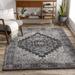 Manaring 7'10" x 10' Traditional Updated Traditional Farmhouse Black/Charcoal/Cream/Dark Blue/Brown/Gray/Light Blue/Tan/Dark Red Area Rug - Hauteloom