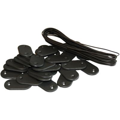 Befestigungsset Sichtschutz - 26 Clips + 4 m Draht dunkelgrau 1 Set Image