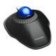 Kensington Orbit TrackBall, Kabelgebundene ergonomische TrackBall-Maus mit Scroll-Ring, 40 mm Kugel, Kompatibel mit Windows & macOS, für Rechts- und Linkshänder, Schwarz/Blau, K72337EU