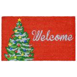 "Liora Manne Natura Winter Welcome Outdoor Mat Red 18""x30"" - Trans Ocean Import Co NTR12207024"