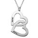 MYKA Personalised Heart in Heart Necklace/Customised Jewellery Women, Gifts for Woman (925 Sterling Silver)