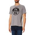 NORTH SAILS Men's SS Tshirt W/Graphic T-Shirt, Medium Grey Melange, L