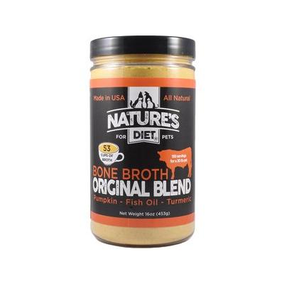 Nature's Diet Original Blend Beef Bone Broth Dry Dog & Cat Food Topping, 16-oz jar