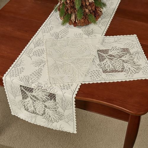 Timberland Table Runner, 14 x 60, White