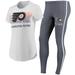 Women's Concepts Sport White/Charcoal Philadelphia Flyers Sonata T-Shirt & Leggings Set