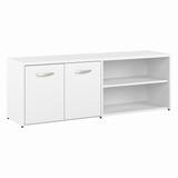 Bush Business Furniture Hybrid Low Storage Cabinet with Doors and Shelves in White - Bush Business Furniture HYS160WH-Z