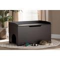 Baxton Studio Mariam Modern and Contemporary Dark Brown Finished Wood Cat Litter Box Cover House - Wholesale Interiors SECHC150140WI-Modi Wenge-Cat House
