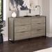 kathy ireland® Home by Bush Furniture Atria 6 Drawer Dresser in Modern Hickory - Bush Business Furniture ARS160MHK