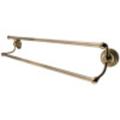 "Kingston Brass BA2713AB Milano 24"" Dual Towel Bar, Antique Brass - Kingston Brass BA2713AB"