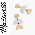 Madewell Jewelry | Madewell Metal Statement Earrings Sculpture Nwt | Color: Gold/Silver | Size: Os