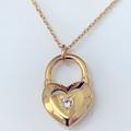 Michael Kors Jewelry | Michael Kors Gold Tone Heart Lock With Crystal | Color: Gold | Size: Os