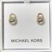 Michael Kors Jewelry | New Michael Kors Gold Pave Lock Stud Earrings | Color: Gold | Size: Os