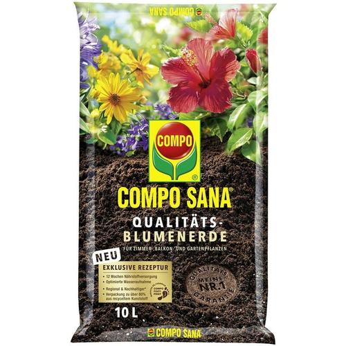 Compo sana® Qualitäts-Blumenerde, Topferde 10 Liter
