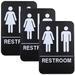 Excello Global Products Restroom Sign Plastic in Black | 9.1 H x 5.9 W x 0.5 D in | Wayfair EGP-HD-0275