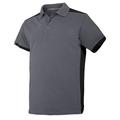 Snickers Mens AllroundWork Short Sleeve Polo Shirt (S) (Steel Grey/Black)