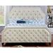 House of Hampton® Nelida Tufted Low Profile Standard Bed Upholstered/Metal/Polyester | 59.88 H x 60.5 W x 84.25 D in | Wayfair