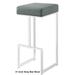 Contemporary Sleek Design Chrome with Grey or Black Seat Stool