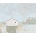 White Barn Field - Wrapped Canvas Painting Print Canvas, Wood in Blue/White Laurel Foundry Modern Farmhouse® | 8 H x 12 W x 1.25 D in | Wayfair
