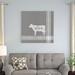 Gracie Oaks Silhouette Gray Plaid Cow - Wrapped Canvas Print Canvas in White | 36 H x 36 W x 1.25 D in | Wayfair BCF8F2DA301444F882E41A4764D3B951