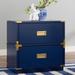 Mercer41 Harrison 2 - Drawer Accent Chest Wood in Blue | 22 H x 22 W x 16 D in | Wayfair MCRF3912 41194322