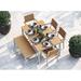 Oxford Garden Travira Rectangular 6 - Person 63" Long Powder Coated Aluminum Outdoor Dining Set Wood/Teak in Gray/Brown | Wayfair 6121-PC.F