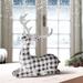 The Twillery Co.® Stryker Country Check Deer Figurines Resin in Black/White | 9.5 H x 8.5 W x 4.25 D in | Wayfair 947C4B96EB4047AF8023881E19DAC333