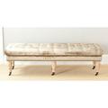 One Allium Way® Meador Tufted Bench Brass Nail Heads Polyester/Upholstered in Brown | 19 H x 63 W x 21 D in | Wayfair