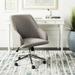 Everly Quinn Chrome Leg Swivel Office Chair Upholstered in Gray | 35 H x 24 W x 22 D in | Wayfair BA1CAC878975431EA253F2F359D8210D