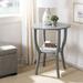 Red Barrel Studio® Fayrouz Round Pedestal Accent Table Wood in Gray | 31 H x 22 W x 22 D in | Wayfair 91995FC4122A44368A52216C1EFCD4CA